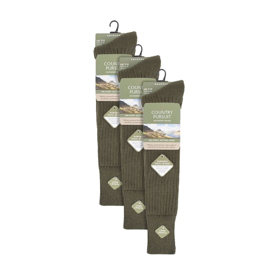 3er-Pack Lange Stiefelsocken für Männer für den Outdoor-Wellington | Knielange Militärsocken - Image 2