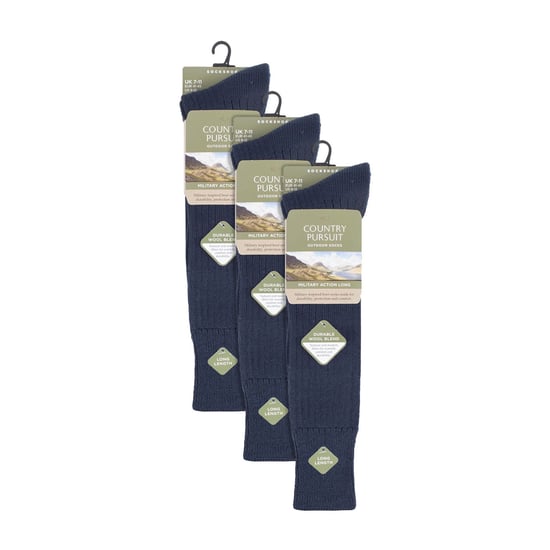 3er-Pack Herren Stulpenstrümpfe für Outdoor-Gummistiefel | Knielange Militärsocken - Image 2