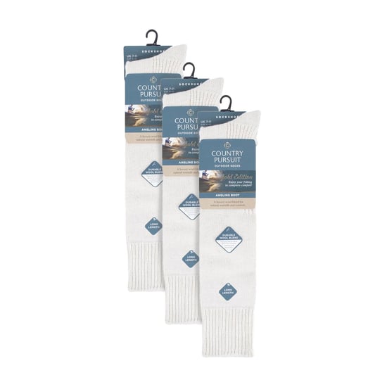 3er-Pack Fischer-Socken | Lange Wollstiefelsocken für Herren | Knielange Angelsocken - Image 2