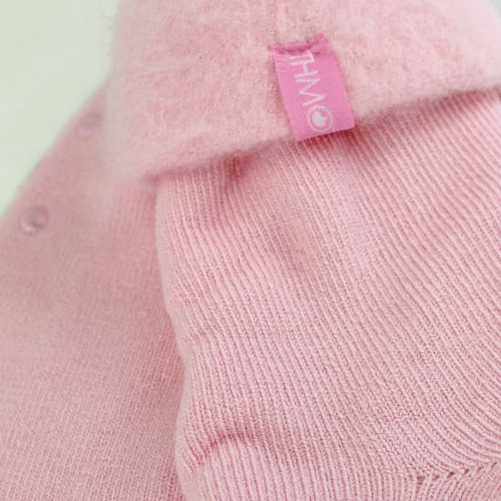 THMO 1er-Pack Damen-Socken mit weichem Plüschfleece-Fußbett - Rosa - Image 3