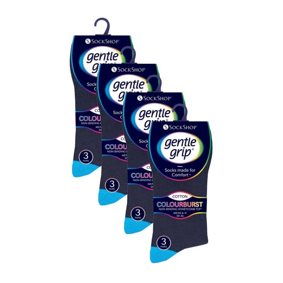12 Paar Herren Sanftgriff Socken mit lockerem Bund | Extra breite nicht-elastische Socken - Image 2