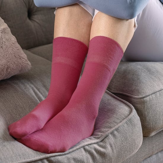 6er-Pack Damen Nicht-Elastische Baumwoll-Diabetikersocken mit Nahtlosem Zehenbereich - Image 3