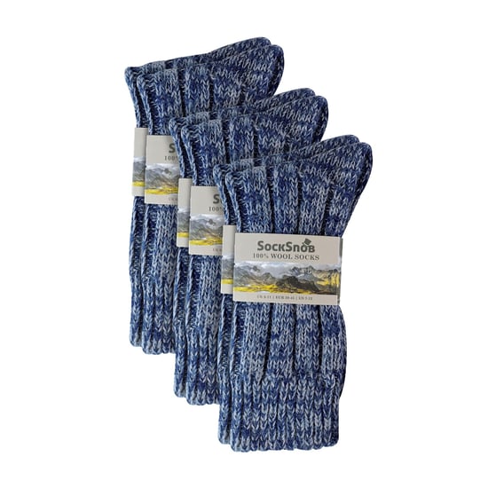 3er Pack Herren Warme 100% Wolle Gerippte Socken mit Verstärktem Fersen- und Zehenbereich - Image 2