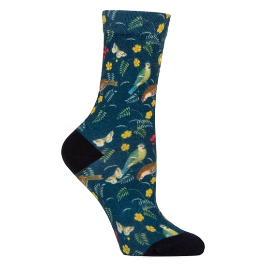 Damen Spaßsocken | Lustige Bunte Blumenmuster Socken 4-7 UK - Image 1