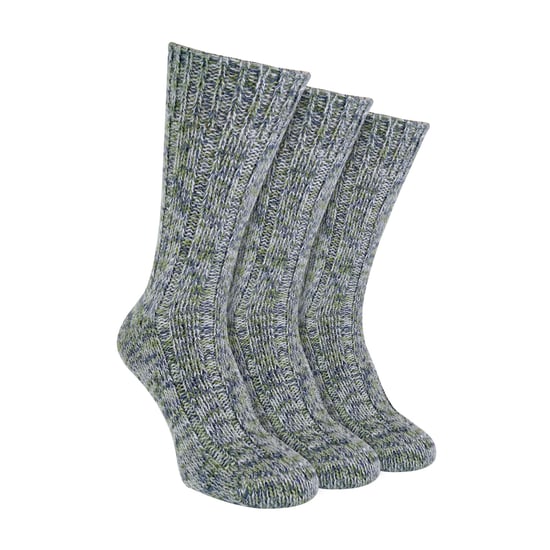 3er Pack Herren warme 100% Wollrippenstrümpfe mit verstärkter Ferse und Zehen - Image 1