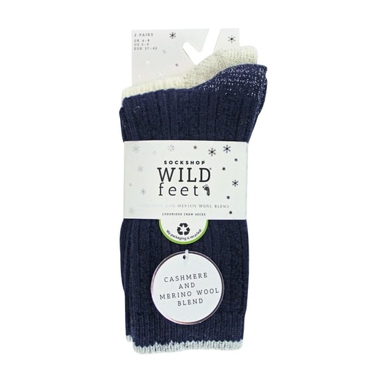 2er Pack Damen Socken mit Kabelstrick an Ferse und Spitze - Image 2