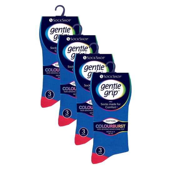 12 Paar Herren Sanfte-Grip Weichbundsocken | Extra breite nicht-elastische Socken - Image 2
