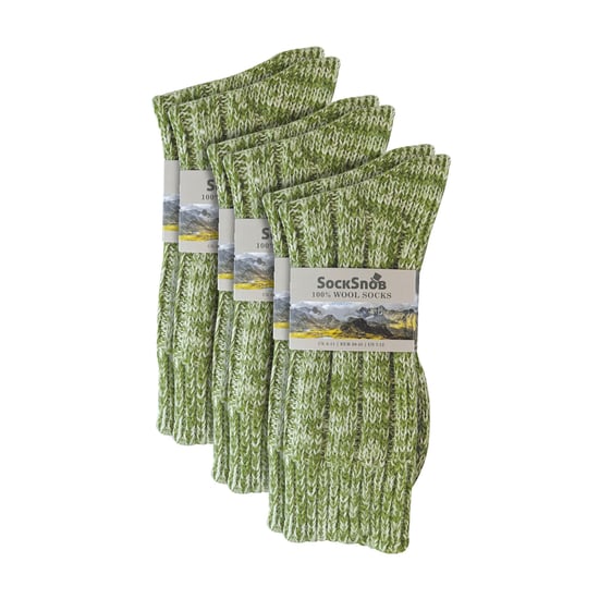 3er Pack Herren warme 100% Woll-Rippenstrumpfe mit verstärkter Ferse und Zehen - Image 2
