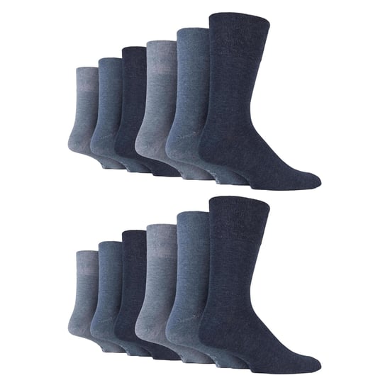 12 Paar Herren Sanftgriff Socken mit weitem Bund | Extra breite nicht-elastische Socken - Image 1