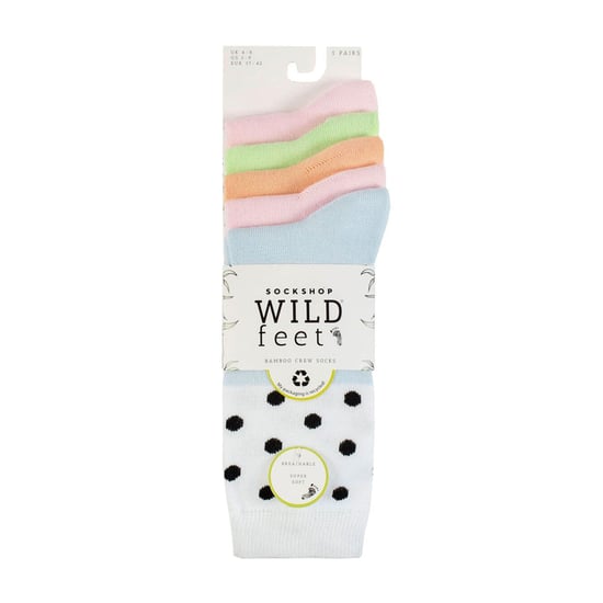5er-Pack Damen Jacquard-Muster Crew-Socken - Image 2