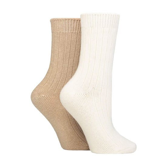 2er-Pack Damen Cashmere-Wollschlafsocken - Image 1
