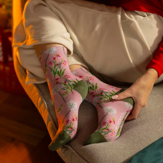 Damen-Scherz-Socken | Lustige farbenfrohe Socken mit Blumenmuster 4-7 UK - Image 3