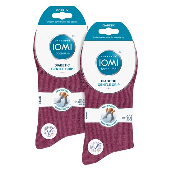 6er-Pack Damen Baumwoll-Diabetikersocken ohne Gummi mit nahtlosem Zeh - Image 2