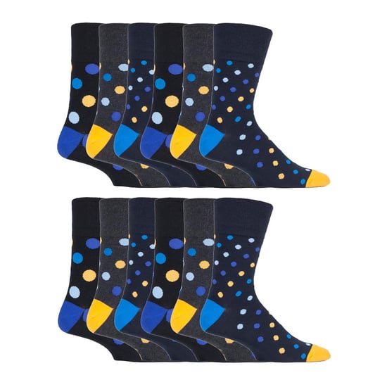 12 Paar Herren Sanfte-Grip Lockere-Socke | Extra Weite Ohne Elastik Socken - Image 1