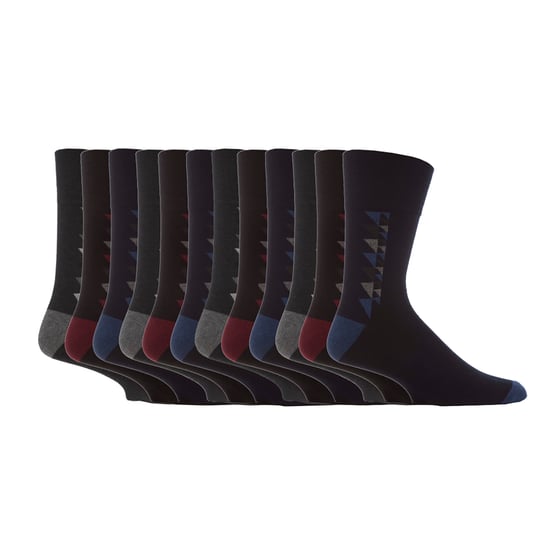 12 Paare Herren Sanfte Grip Lockere Socken | Extra Breite Nicht-Elastische Socken - Image 3