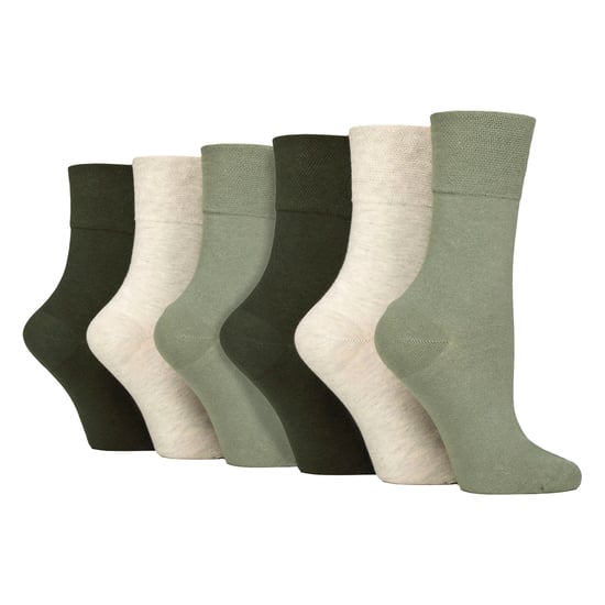 6er Pack Damen Baumwollsocken ohne Elastik für Diabetiker mit nahtlosem Zehenbereich - Image 1