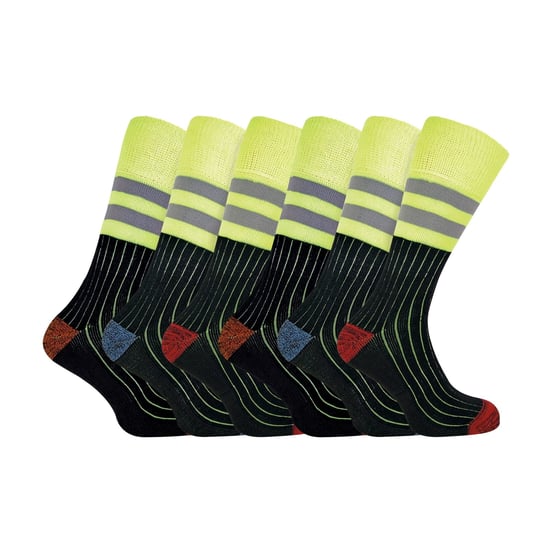 3er-Pack Herren Schwerlast Baumwolle Hi-Viz Arbeitssocken - Image 1