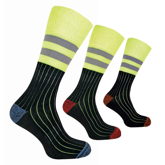 3er-Pack Herren schwere Baumwolle Hochsichtbare Arbeitssocken - Image 4