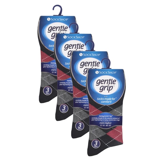 12 Paar Herren Sanfte-Griff Socken mit weitem Bund | Extra breite, elastikfreie Socken - Image 2