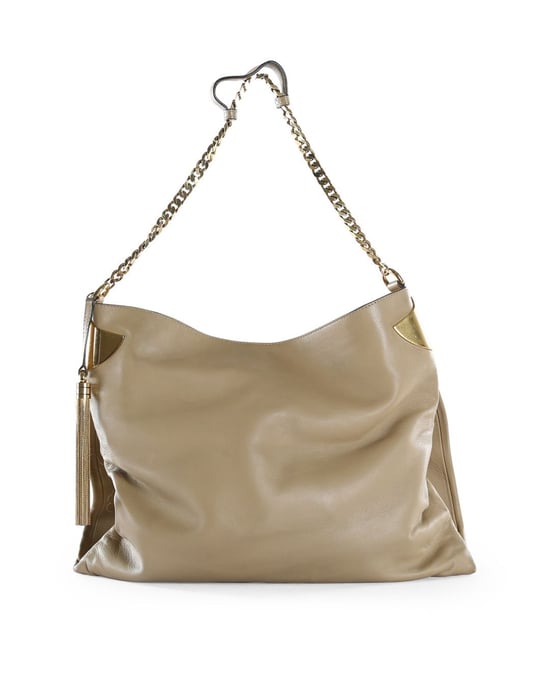 Gucci Beigefarbene Lammleder Große 1970 Schultertasche - Image 1