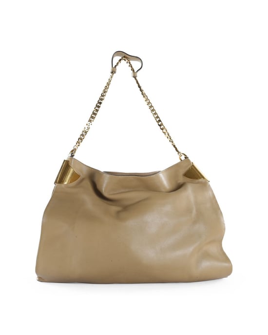 Gucci Beigefarbene Lammleder Große 1970 Schultertasche - Image 2