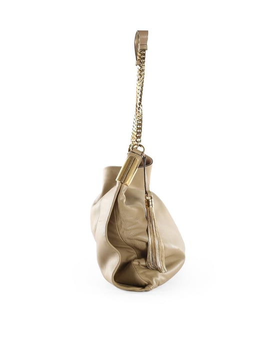 Gucci Beigefarbene Lammleder Große 1970 Schultertasche - Image 4