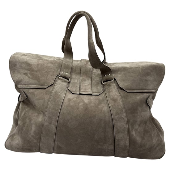 Brunello Cucinelli Weekend Bag aus grauem Wildleder - Image 6