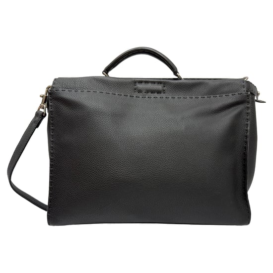 Fendi Selleria Peekaboo XL Top Handle Bag aus schwarzem Leder - Image 2