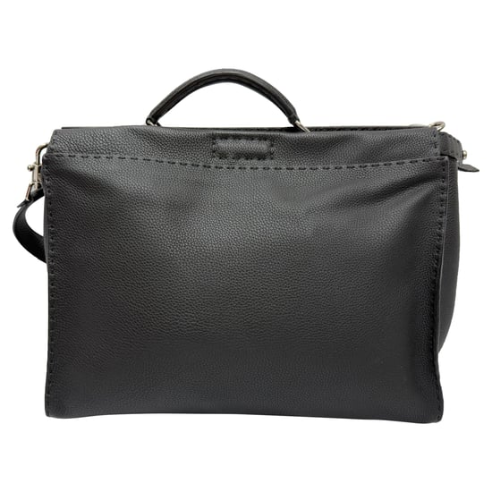 Fendi Selleria Peekaboo XL Top Handle Bag aus schwarzem Leder - Image 4