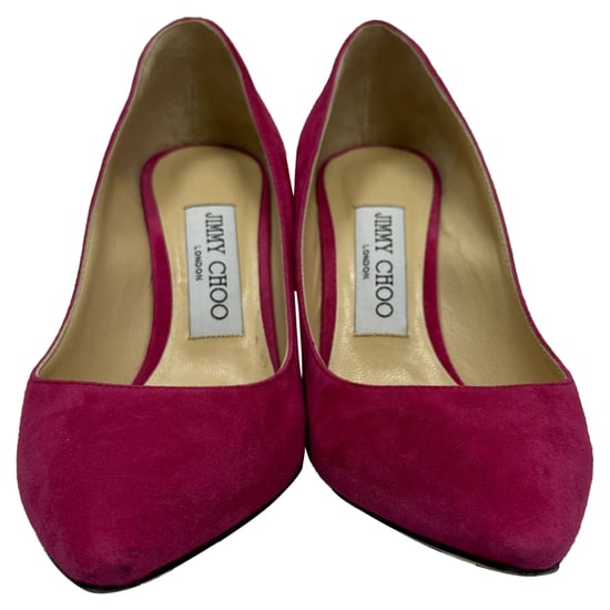 Jimmy Choo Romy spitze Pumps aus rosa Wildleder - Image 2