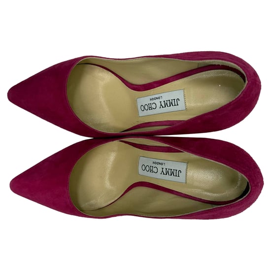 Jimmy Choo Romy spitze Pumps aus rosa Wildleder - Image 6