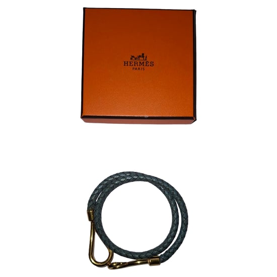 Hermès Jumbo H Armband aus blauer Leder - Image 2