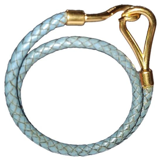 Hermès Jumbo H Armband aus blauer Leder - Image 3