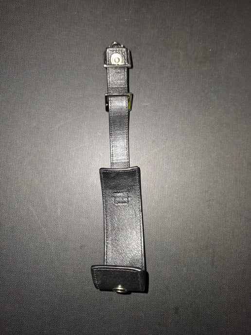 Saint Laurent Monogramm-Armband aus schwarzem Leder - Image 3