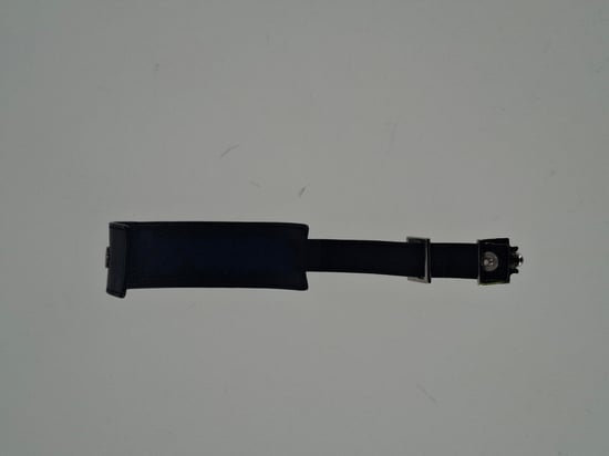 Saint Laurent Monogramm-Armband aus schwarzem Leder - Image 4