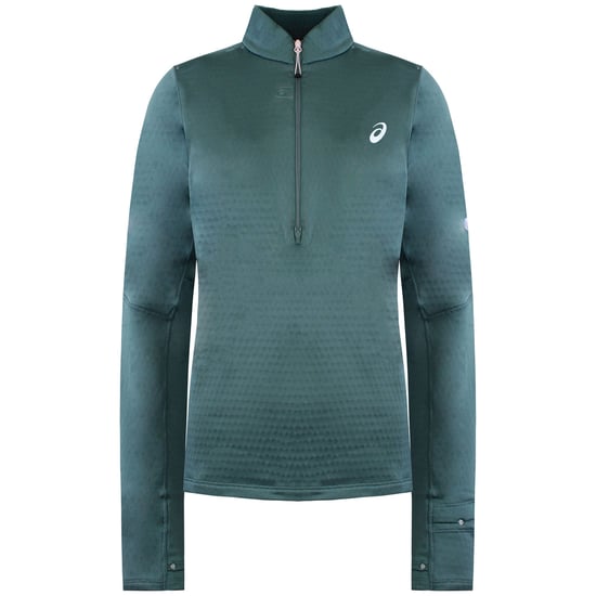 Asics Road Winter Damen Teal Midlayer Top - Image 1