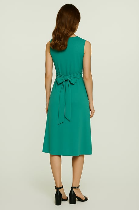 Kleid mit V-Ausschnitt und Schärpe - Image 4