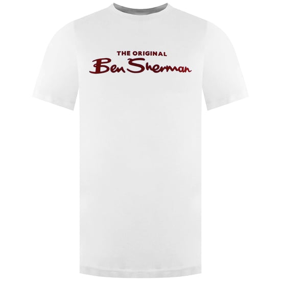 Ben Sherman Logo Herren Weißes T-Shirt - Image 1
