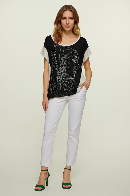 Oversize-Top aus leichtem Jersey aus Micromodal und Kaschmir - Image 2
