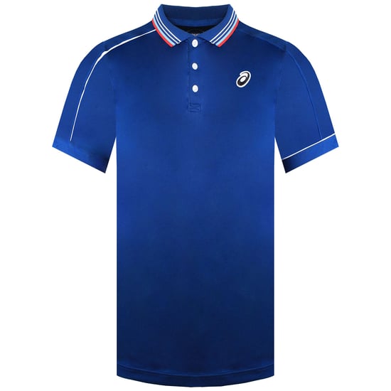 Asics Classic Herren Polo-Shirt in Marineblau für Tennis - Image 1