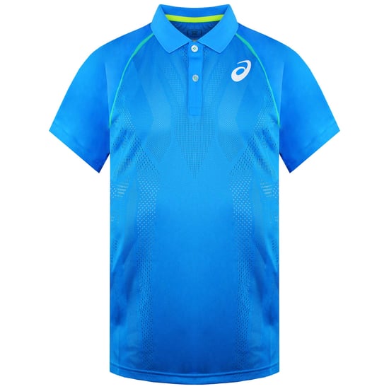 Asics Match Actibreeze Herren Blau Tennis Polo-Shirt - Image 1