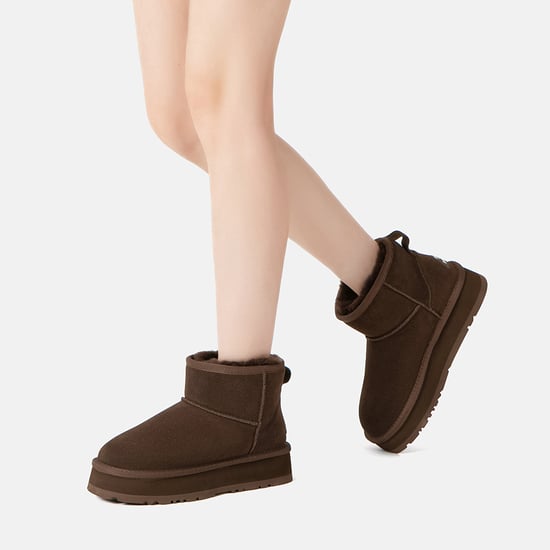 EVER AU Australien Damen Dämmerungsleder-Plattform Stiefeletten - Image 2