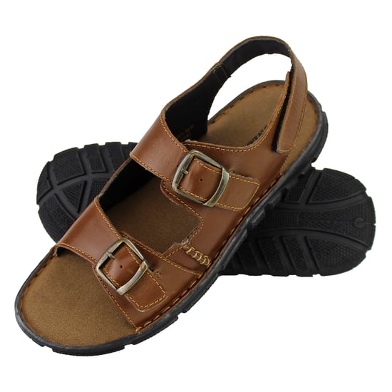 Herren Sommer Strand Leder Sandalen - Image 2