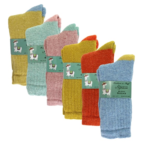 6 Paar Damen Alpaka Lounge-Socken für das Bett - Image 2