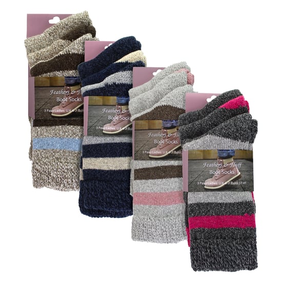 12 Paar Damen Bootsocken ohne Elastik mit Streifen - Image 2