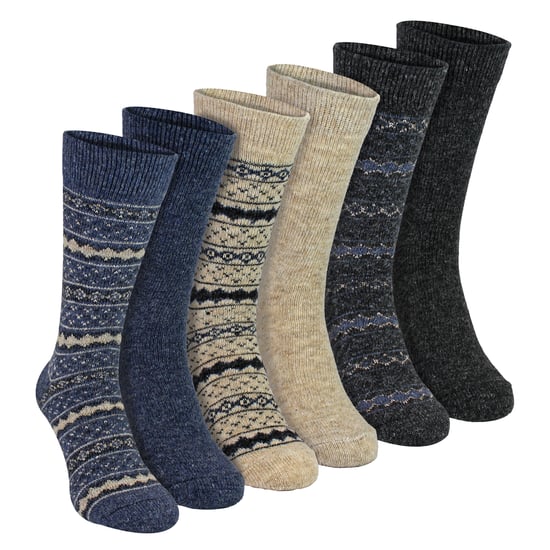 6 Paar Herren Dicke Alpaka Robuste Stiefelsocken - Image 1