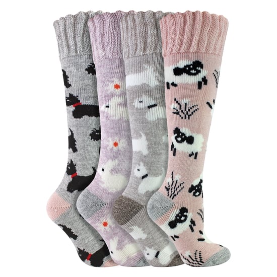 4 Paar Lange Weiche Lounge-Bett-Socken für Damen - Image 1