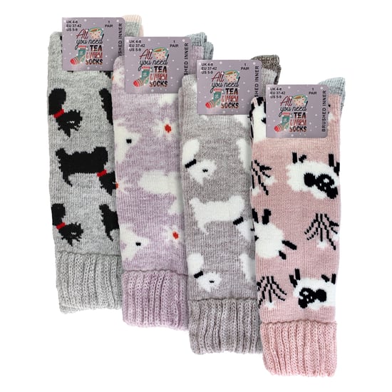 4 Paar Lange Weiche Lounge-Bett-Socken für Damen - Image 2