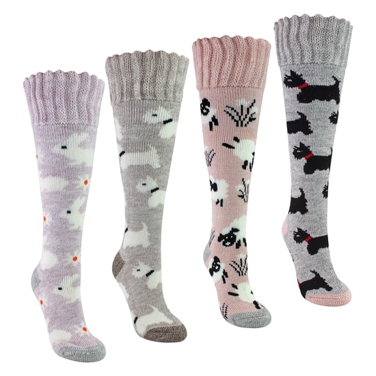 4 Paar Lange Weiche Lounge-Bett-Socken für Damen - Image 5
