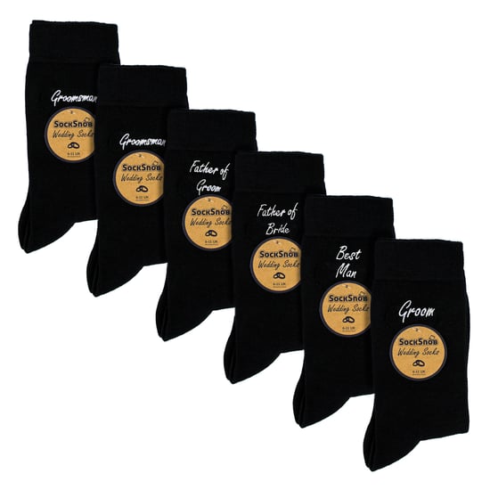 6 Paar Herren Hochzeitsstrümpfe in Schwarz und Marineblau mit Geschenkbox - Image 2